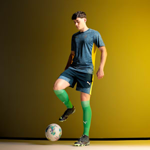 Neymar JR "BNA" Men's Football Training Shorts, Marine Blue-Pelé Yellow, extralarge-IND